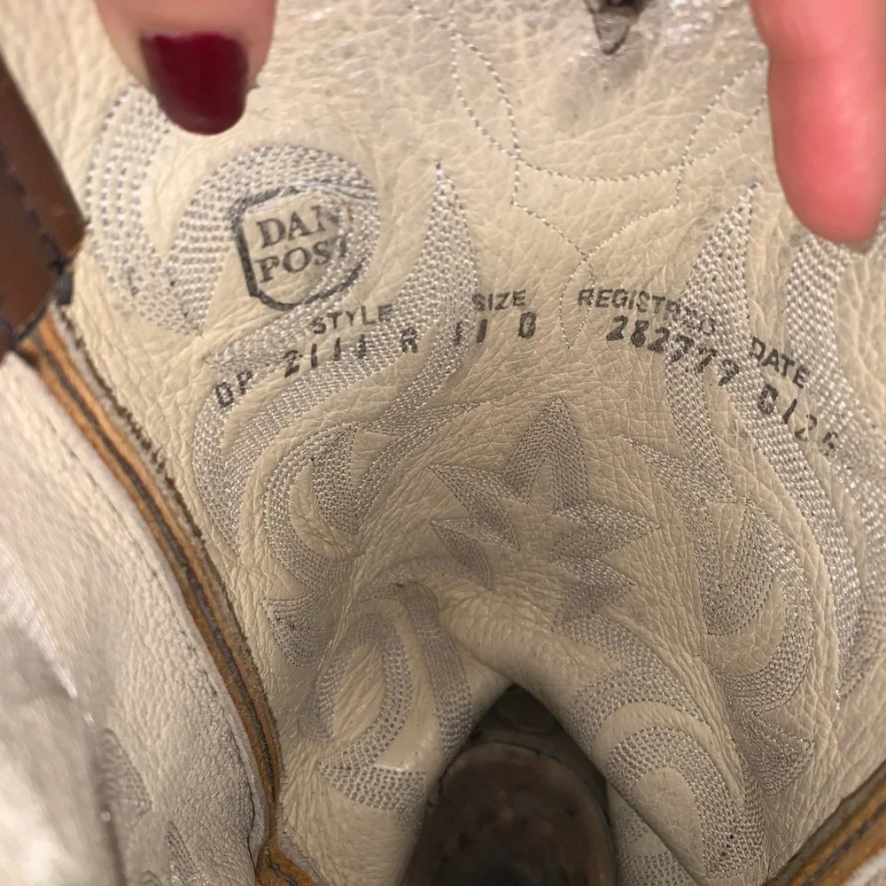 Dan Post Men’s Brown Tan Cowboy Boots (Milwaukee), 11D - Picture 8 of 13